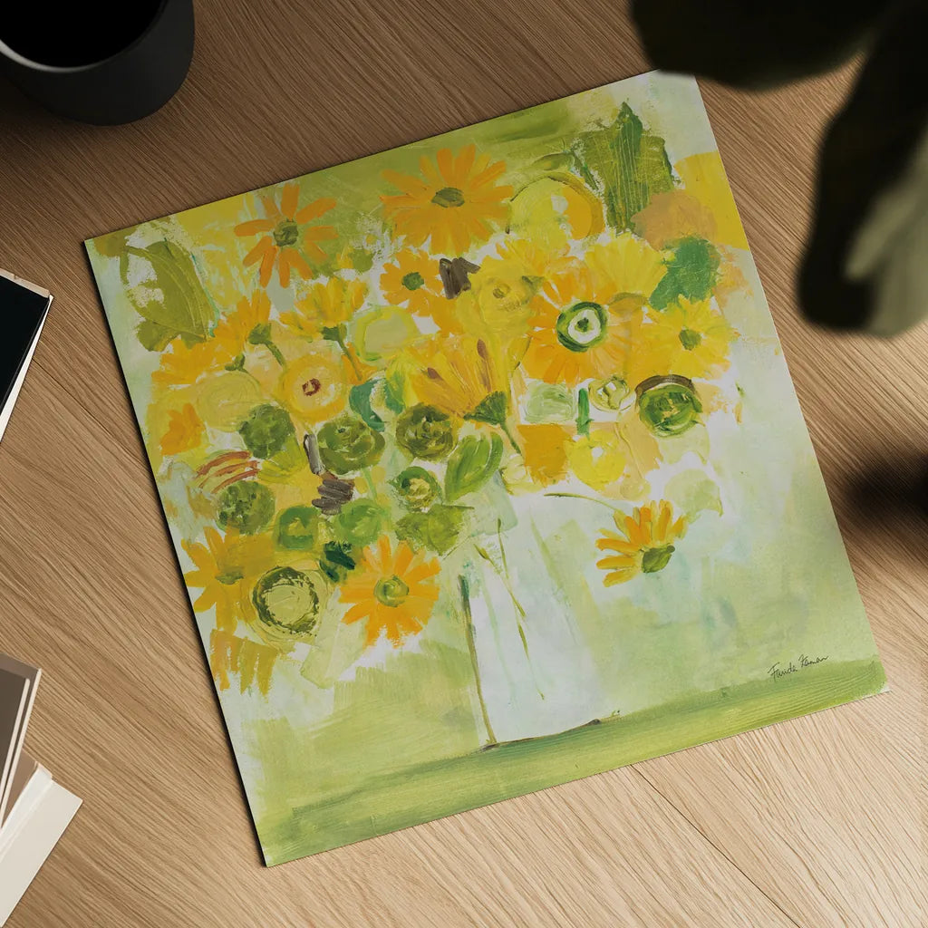 Morning Glow by Farida Zaman. Shown as a detailed flat fine art print, highlighting archival giclee quality. Available as an archival giclee rolled canvas, fine art paper, or poster print. SKU 38701a.