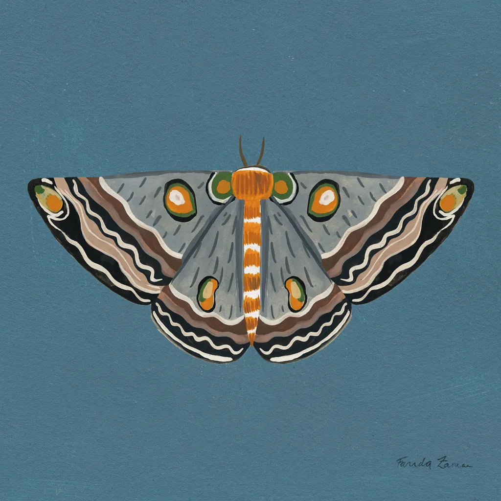 Moth I Sq by Farida Zaman. SKU 86556a. Archival Giclee Fine art print for wall decor.