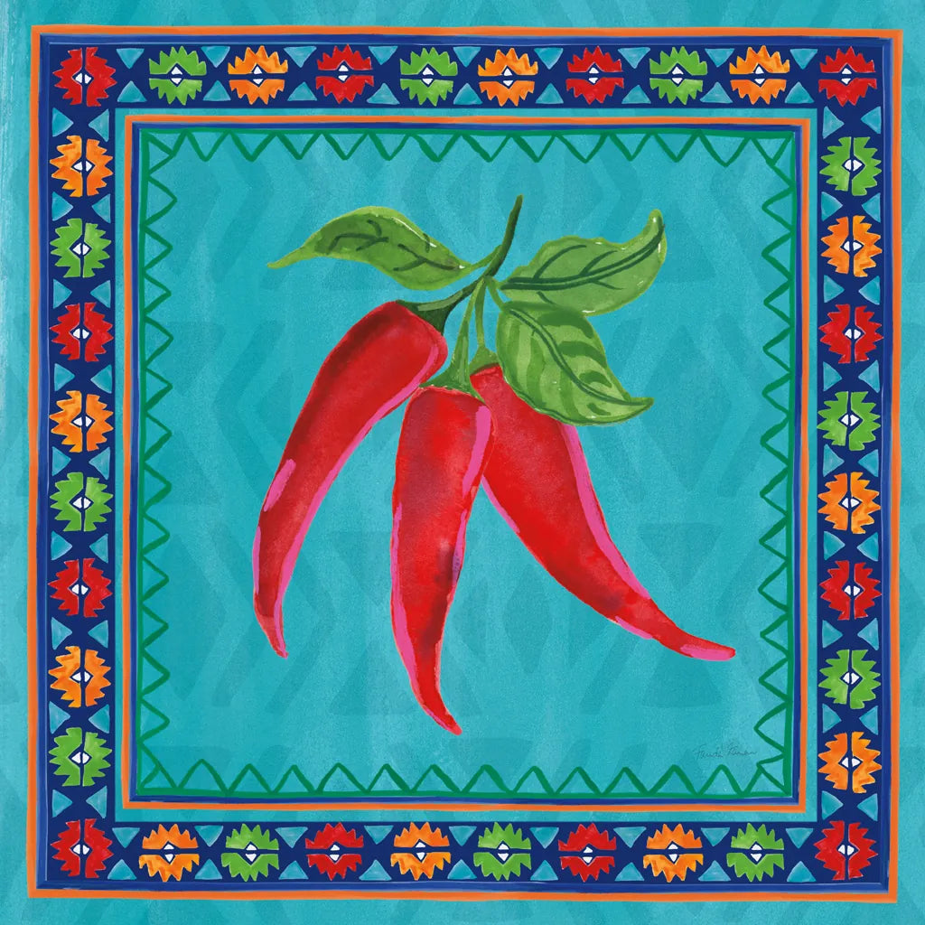 Mucho Caliente I by Farida Zaman. SKU 78249a. Archival Giclee Fine art print for wall decor.