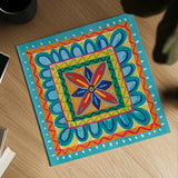 Mucho Caliente IX by Farida Zaman. Shown as a detailed flat fine art print, highlighting archival giclee quality. Available as an archival giclee rolled canvas, fine art paper, or poster print. SKU 78257a.