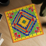 Mucho Caliente VII by Farida Zaman. Shown as a detailed flat fine art print, highlighting archival giclee quality. Available as an archival giclee rolled canvas, fine art paper, or poster print. SKU 78255a.
