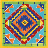 Mucho Caliente VII Blue by Farida Zaman. SKU 79340a. Archival Giclee Fine art print for wall decor.