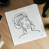 Muse I by Farida Zaman. Shown as a detailed flat fine art print, highlighting archival giclee quality. Available as an archival giclee rolled canvas, fine art paper, or poster print. SKU 68001a.