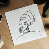 Muse II by Farida Zaman. Shown as a detailed flat fine art print, highlighting archival giclee quality. Available as an archival giclee rolled canvas, fine art paper, or poster print. SKU 68002a.