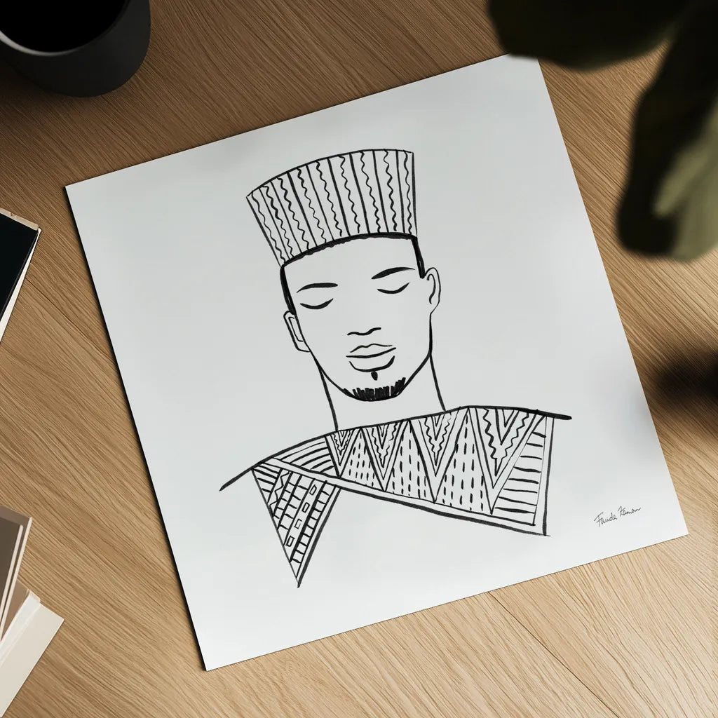 Muse III by Farida Zaman. Shown as a detailed flat fine art print, highlighting archival giclee quality. Available as an archival giclee rolled canvas, fine art paper, or poster print. SKU 68733a.