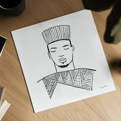 Muse III by Farida Zaman. Shown as a detailed flat fine art print, highlighting archival giclee quality. Available as an archival giclee rolled canvas, fine art paper, or poster print. SKU 68733a.