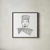 Muse III by Farida Zaman. Shown in a sleek black glass frame for a contemporary gallery look. Available as an archival giclee rolled canvas, fine art paper, or poster print. SKU 68733a.