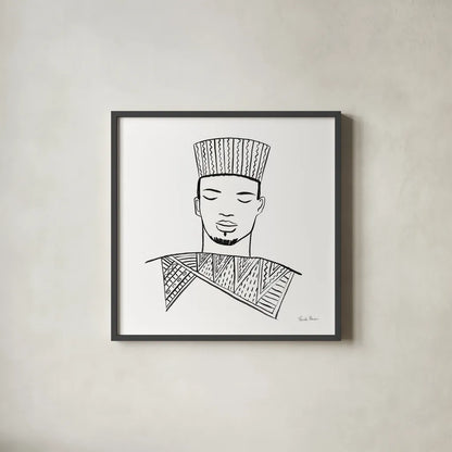 Muse III by Farida Zaman. Shown in a sleek black glass frame for a contemporary gallery look. Available as an archival giclee rolled canvas, fine art paper, or poster print. SKU 68733a.