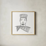 Muse III by Farida Zaman. Shown in a natural wood glass frame for a timeless modern aesthetic. Available as an archival giclee rolled canvas, fine art paper, or poster print. SKU 68733a.