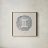 Mystic Zodiac III by Farida Zaman. Shown in a natural wood glass frame for a timeless modern aesthetic. Available as an archival giclee rolled canvas, fine art paper, or poster print. SKU 73782a.
