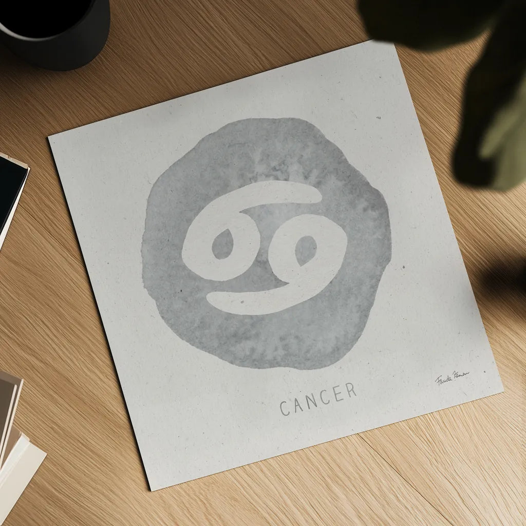 Mystic Zodiac IV by Farida Zaman. Shown as a detailed flat fine art print, highlighting archival giclee quality. Available as an archival giclee rolled canvas, fine art paper, or poster print. SKU 73783a.