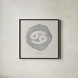 Mystic Zodiac IV by Farida Zaman. Shown in a sleek black glass frame for a contemporary gallery look. Available as an archival giclee rolled canvas, fine art paper, or poster print. SKU 73783a.