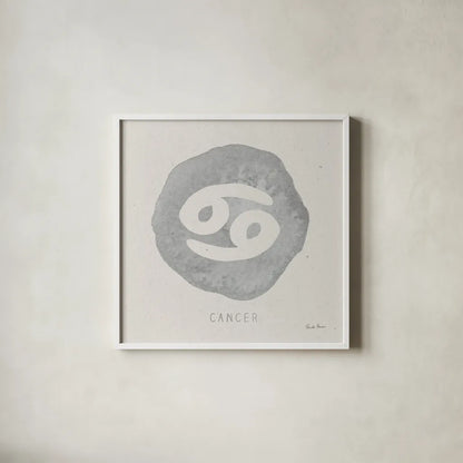 Mystic Zodiac IV by Farida Zaman. Shown in a crisp white glass frame for a clean and minimalist style. Available as an archival giclee rolled canvas, fine art paper, or poster print. SKU 73783a.