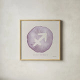 Mystic Zodiac IX by Farida Zaman. Shown in a natural wood glass frame for a timeless modern aesthetic. Available as an archival giclee rolled canvas, fine art paper, or poster print. SKU 73788a.
