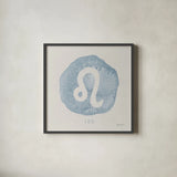 Mystic Zodiac V by Farida Zaman. Shown in a sleek black glass frame for a contemporary gallery look. Available as an archival giclee rolled canvas, fine art paper, or poster print. SKU 73784a.