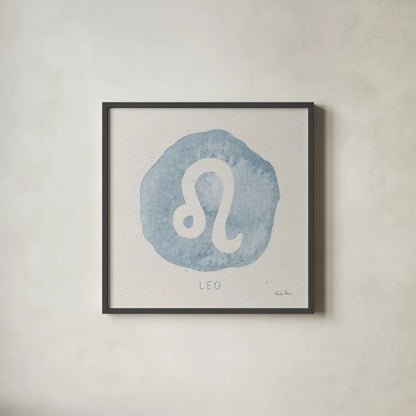 Mystic Zodiac V by Farida Zaman. Shown in a sleek black glass frame for a contemporary gallery look. Available as an archival giclee rolled canvas, fine art paper, or poster print. SKU 73784a.