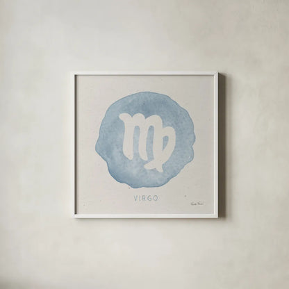 Mystic Zodiac VI by Farida Zaman. Shown in a crisp white glass frame for a clean and minimalist style. Available as an archival giclee rolled canvas, fine art paper, or poster print. SKU 73785a.