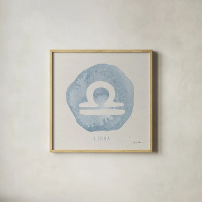 Mystic Zodiac VII by Farida Zaman. Shown in a natural wood glass frame for a timeless modern aesthetic. Available as an archival giclee rolled canvas, fine art paper, or poster print. SKU 73786a.