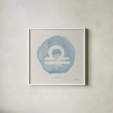 Mystic Zodiac VII by Farida Zaman. Shown in a crisp white glass frame for a clean and minimalist style. Available as an archival giclee rolled canvas, fine art paper, or poster print. SKU 73786a.