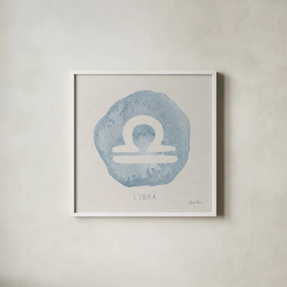 Mystic Zodiac VII by Farida Zaman. Shown in a crisp white glass frame for a clean and minimalist style. Available as an archival giclee rolled canvas, fine art paper, or poster print. SKU 73786a.