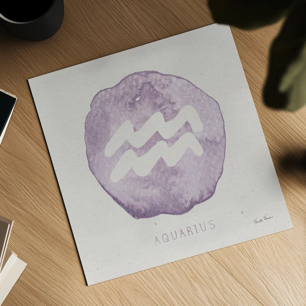 Mystic Zodiac XI by Farida Zaman. Shown as a detailed flat fine art print, highlighting archival giclee quality. Available as an archival giclee rolled canvas, fine art paper, or poster print. SKU 73797a.