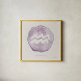 Mystic Zodiac XI by Farida Zaman. Shown in a natural wood glass frame for a timeless modern aesthetic. Available as an archival giclee rolled canvas, fine art paper, or poster print. SKU 73797a.