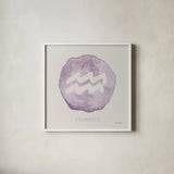 Mystic Zodiac XI by Farida Zaman. Shown in a crisp white glass frame for a clean and minimalist style. Available as an archival giclee rolled canvas, fine art paper, or poster print. SKU 73797a.