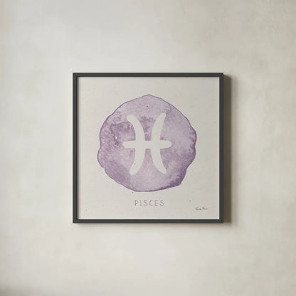 Mystic Zodiac XII by Farida Zaman. Shown in a sleek black glass frame for a contemporary gallery look. Available as an archival giclee rolled canvas, fine art paper, or poster print. SKU 73798a.