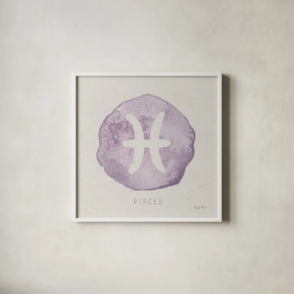 Mystic Zodiac XII by Farida Zaman. Shown in a crisp white glass frame for a clean and minimalist style. Available as an archival giclee rolled canvas, fine art paper, or poster print. SKU 73798a.