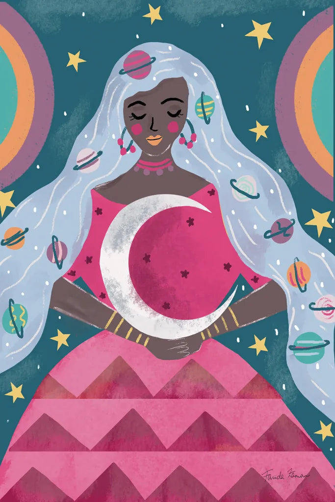 Mystical Woman II by Farida Zaman. SKU 91864h. Archival Giclee Fine art print for wall decor.