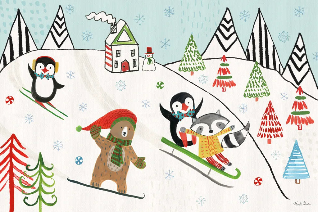 Neighborhood Holiday I by Farida Zaman. SKU 60860i. Archival Giclee Fine art print for wall decor.