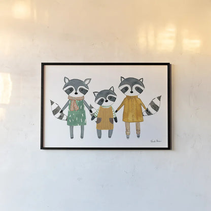 Neighborhood Pals X by Farida Zaman. shown as a paper print in a black flame. Available as a archival giclee rolled canvas, fine art paper, or poster print. SKU 51075i.