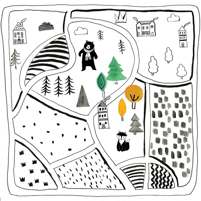 Neighborhood Pals XIII by Farida Zaman. SKU 51078a. Archival Giclee Fine art print for wall decor.