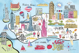 New York Map Light by Farida Zaman. SKU 68066i. Archival Giclee Fine art print for wall decor.