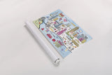 New York Map Light by Farida Zaman. shown as a rolled paper print. Available as archival giclee rolled canvas, fine art paper, or poster print. SKU 68066i.