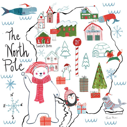 North Pole Pals I by Farida Zaman. SKU 65611a. Archival Giclee Fine art print for wall decor.