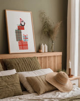 North Pole Pals II by Farida Zaman. shown as a paper print in a natural frame. Available as a archival giclee rolled canvas, fine art paper, or poster print. SKU 65612h.