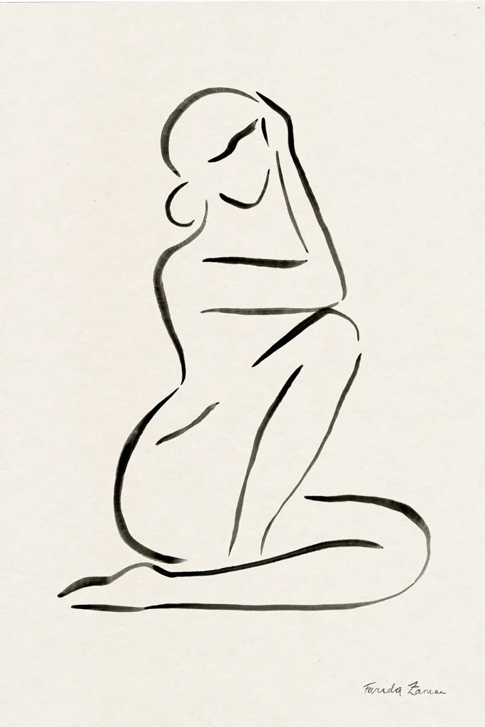 Nude I by Farida Zaman. SKU 86258h. Archival Giclee Fine art print for wall decor.