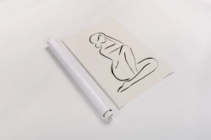 Nude I by Farida Zaman. shown as a rolled paper print. Available as archival giclee rolled canvas, fine art paper, or poster print. SKU 86258h.