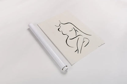 Nude II by Farida Zaman. shown as a rolled paper print. Available as archival giclee rolled canvas, fine art paper, or poster print. SKU 86259h.