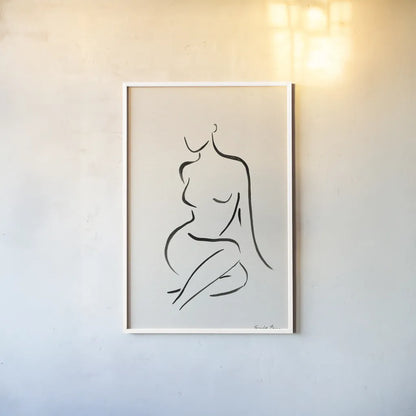 Nude II by Farida Zaman. shown as a paper print in a white frame. Available as a archival giclee rolled canvas, fine art paper, or poster print. SKU 86259h.