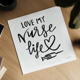 Nurse Life by Farida Zaman. Shown as a detailed flat fine art print, highlighting archival giclee quality. Available as an archival giclee rolled canvas, fine art paper, or poster print. SKU 86342a.