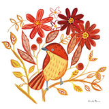 Orange Bird II by Farida Zaman. SKU 39277a. Archival Giclee Fine art print for wall decor.