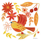 Orange Bird IV by Farida Zaman. SKU 39279a. Archival Giclee Fine art print for wall decor.