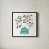 Organic Tea I by Farida Zaman. Shown in a sleek black glass frame for a contemporary gallery look. Available as an archival giclee rolled canvas, fine art paper, or poster print. SKU 61864a.