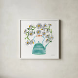 Organic Tea I by Farida Zaman. Shown in a crisp white glass frame for a clean and minimalist style. Available as an archival giclee rolled canvas, fine art paper, or poster print. SKU 61864a.