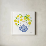 Organic Tea II by Farida Zaman. Shown in a crisp white glass frame for a clean and minimalist style. Available as an archival giclee rolled canvas, fine art paper, or poster print. SKU 61865a.