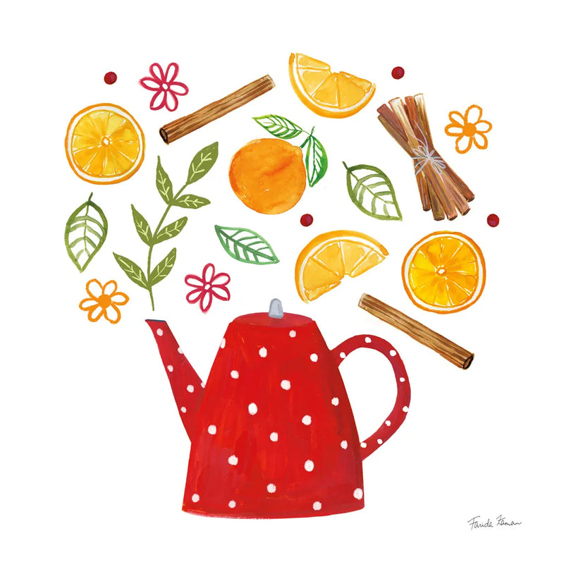 Organic Tea IV by Farida Zaman. SKU 61867a. Archival Giclee Fine art print for wall decor.