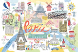 Paris Map Light by Farida Zaman. SKU 68067i. Archival Giclee Fine art print for wall decor.