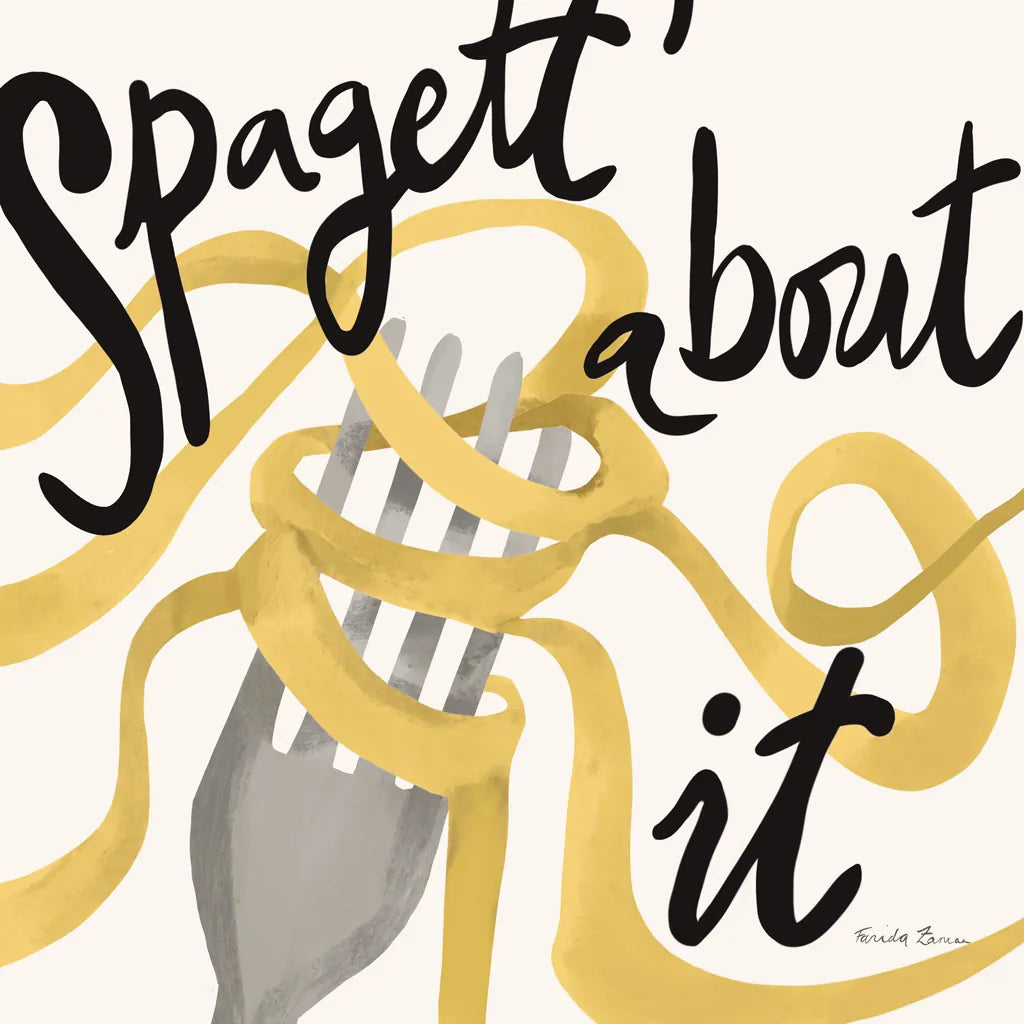 Pasta Italiana IX by Farida Zaman. SKU 90364a. Archival Giclee Fine art print for wall decor.